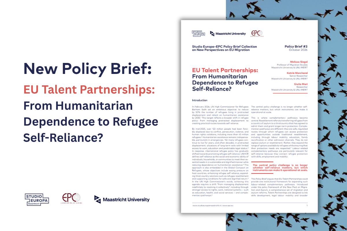 EU Talent Partnerships: From humanitarian dependence to refugee self-reliance?